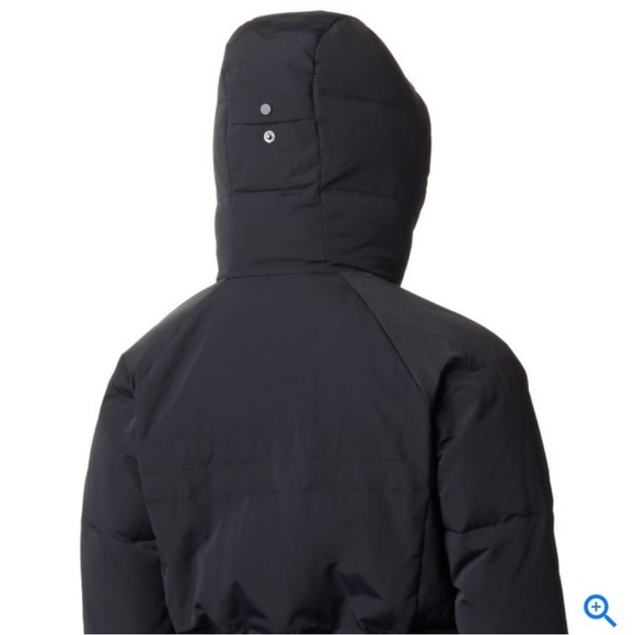 Woman’s long black Columbia winter jacket size LG - Picture 11 of 14